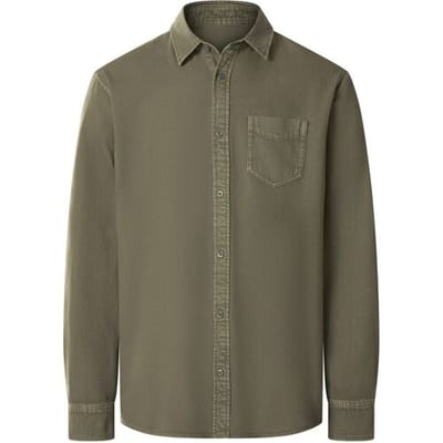 esmara Men Denim heren overhemd (Olijfgroen, S)