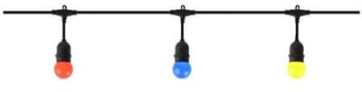 Prikkabel - Lichtsnoer - E27 Fitting - 10 Lampen - 10 Meter - 1500W - Zwart