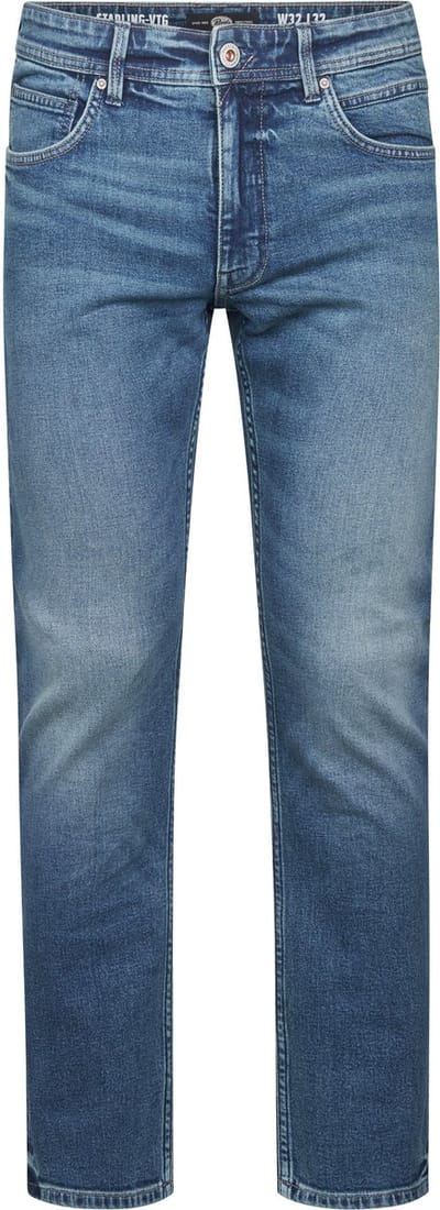 Petrol Industries - Heren Straight Fit Jeans Starling Kalispell - 50% organic cotton - Vintage wash - Blauw - Maat W29L30