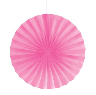 Papieren decoratieve waaier snoeproze 41cm