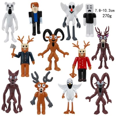 99 Nachten in Het Bos Figuren Speelgoed Eland Model 99 Nachten in Het Bos Model Figuur Speelgoed Verplaatsbaar Actiefiguur Kerstcadeaus 7-11cm