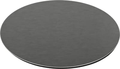 Benson Set van 6 zilveren RVS onderzetters met houder - 10 cm diameter - stijlvol en duurzaam