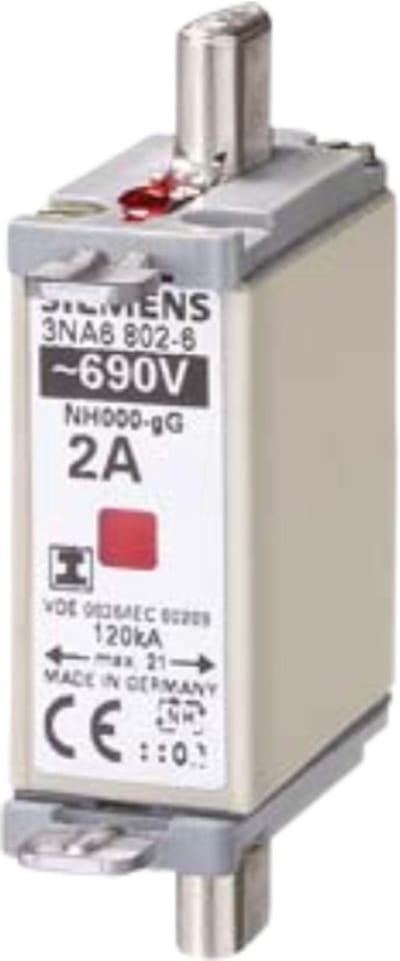 Siemens 3NA68106 Zekeringsinzetstuk Geschikt voor Zekeringsgrootte 000-4 Afmeting zekering : 0 25 A 690 V 3 stuk(s)