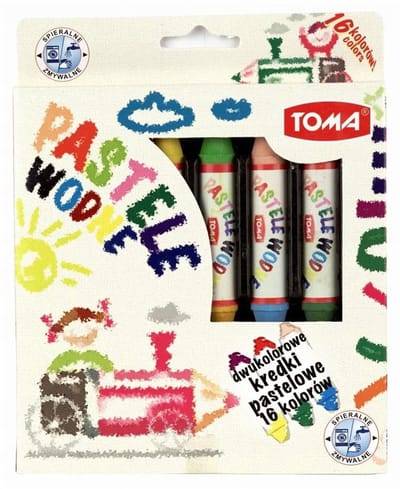 Toma Waterpastelkrijtset - 16 levendige kleuren