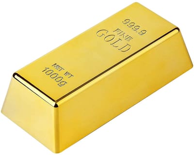 Dailygoods- Deurstop - Gouden Bullion Design - Papiergewicht - Decoratie - Geschikt voor Thuis en Kantoor - Gewicht 200 g