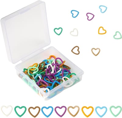 Set van 80 Kleurige Mesh Markers voor Breien en Haken, DIY Accessoires met Opbergdoos voor Beginners en Creatieve Hobbyisten