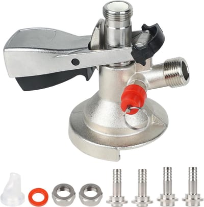 Type A Bierfust Koppeling G5/8 Draad Tap met Limietklep voor Thuisbrouwerij, Bars en Feesten - Perfect voor Bierliefhebbers en Evenementen