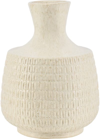 HomeBound by KY | Aardewerk vaas souk beige | bloemenvaas | 19x19x25,5cm