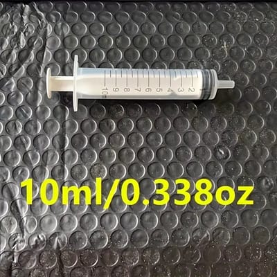MGM Trading - 10 stuks plastic spuiten met maatverdeling: Ideaal voor het meten, bewateren, bijvullen en gebruik in wetenschappelijke laboratoria 0,34oz