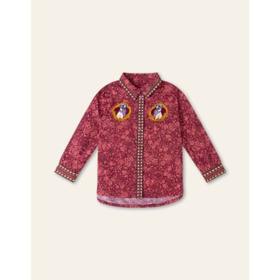 Oilily Baguette Blouse- maat104/4yr Beet Rood