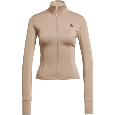 Adidas Performance Optime Essentials Jack Met Lange Ritssluiting - Dames - Bruin