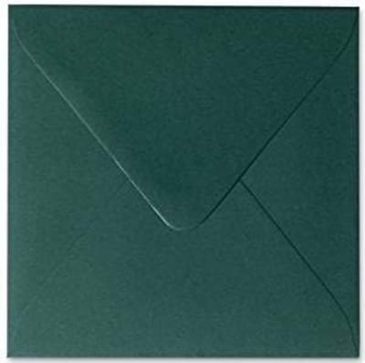 Vierkante Enveloppen - Postverpakkingen - Uitnodigingen Versturen - Vochtig Klevend - 17 x 17 cm - Dennen Groen
