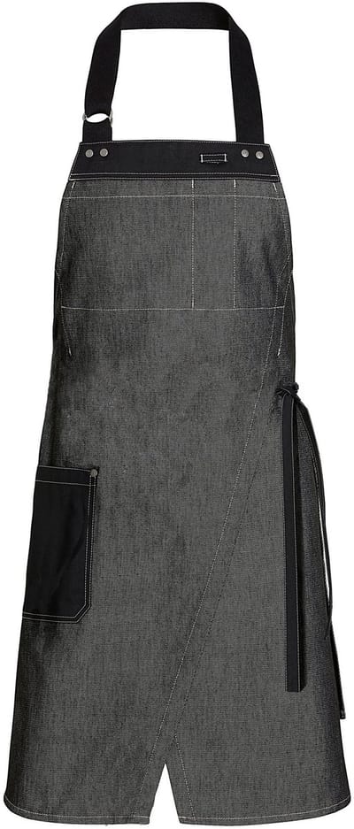 Kentaur Raw bib apron w. slit 30395-132 - rock cross - UNI
