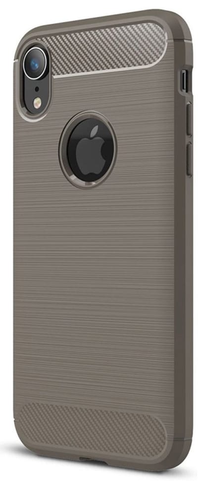 Mobiq Carbon Look Hoesje geschikt voor iPhone XR - Flexibele TPU Case