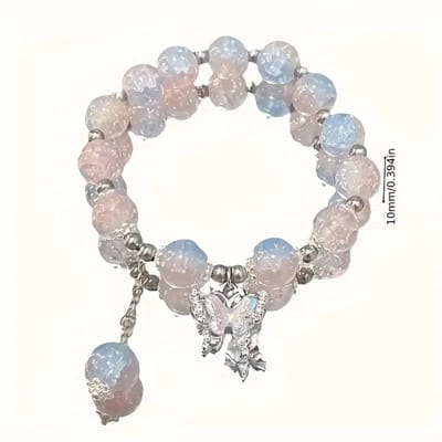 Livano Armband - Staal - Nep Zilver - Dames - Roze