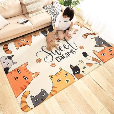Zacht Antislip Vloerkleed met Dierenprint voor Kinderkamer en Woonkamer