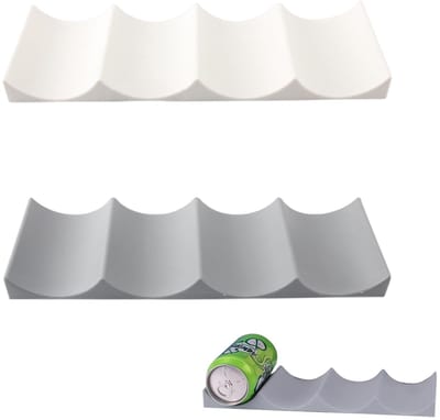 Dailygoods- Wijnrek 2-delig - Stapelbare Flessenhouder - Antislip - Koelkast/Keuken - Maximaal 10 Flessen - Duurzaam PP-Materiaal