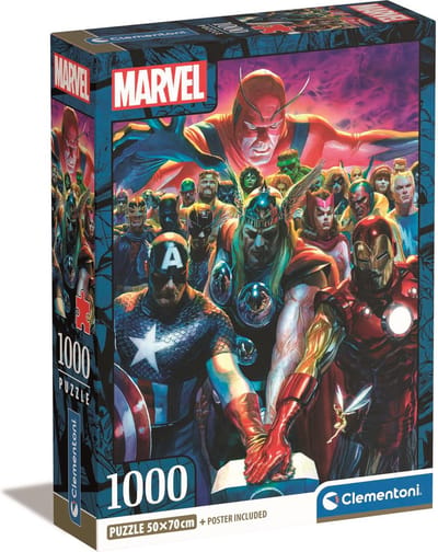 Clementoni - Puzzel - Marvel Avengers - 1000 stukjes - met poster - vanaf 14 jaar