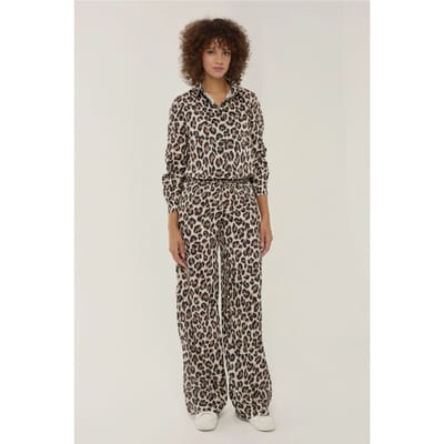 Leopardenprint Rechte Broek
