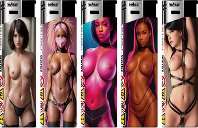 Elektronische aansteker hervulbaar - Design Pure Girls - Display 50 stuks - wegwerpaansteker - electronic lighter - klik aanstekers