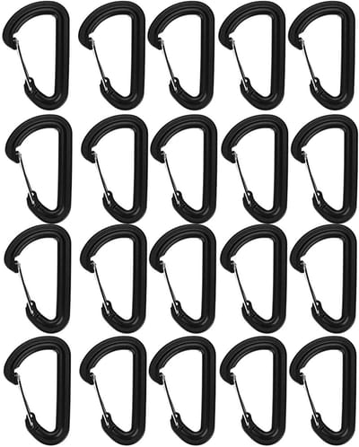 Dailygoods- Karabijnhaak 20 Stuks - Verstelbare Outdoor Gesp - Duurzaam POM-Materiaal - Slijtvast en Veilig - Multifunctioneel Accessoire - Buitensport Gesp