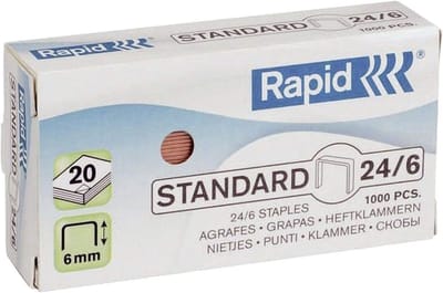Standaard Nietjes 26/6 Verzinkt voor nietmachine - 1000 stuks