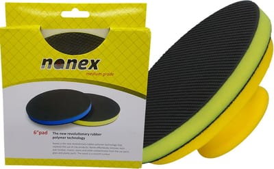 Nanex Kleipad 6" geel medium & Handpad - rond 150 mm