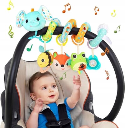 Merkloze Baby Speelgoed Spiraal voor Kinderwagen & Ledikant met Muziek