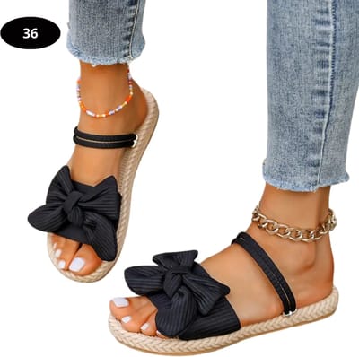 Livano Slippers Dames - Teenslippers - Flip Flops - Comfortabel - Zomer - Zwart - 36