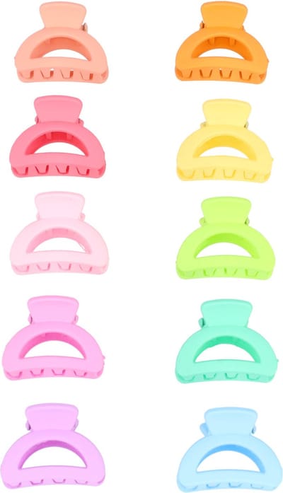 Haarsoires Haarspeld Haarklemmen 2cm – Klein Halfrond – Blauw Groen Geel Roze Paars Oranje – Set van 10 - Haarclip Klem - Hair Claw - voor Opsteken Haar - Hair Clip - Decoratieve Haaraccessoire