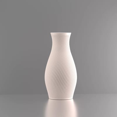 3d-gezellig Diana - Vaas - Beige - Maat 25 cm - Kunststof - Modern - Bloemenvaas -100% gerecycled PLA (bioplastic)
