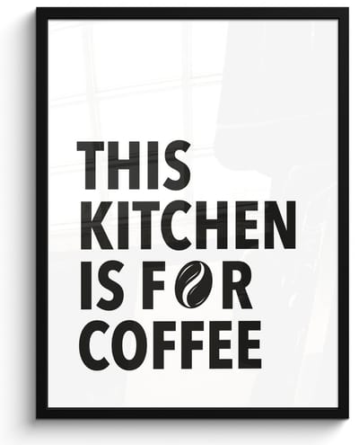 Fotolijst inclusief poster - Posterlijst 50x70 cm - Posters - Quotes - Koffie - Bonen - Modern - Foto in lijst - Keuken decoratie muur - Wanddecoratie accessoires - Muurdecoratie - Schilderijen