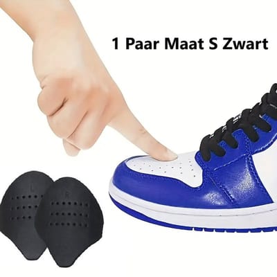 Sneaker Kreukbeschermers Schuimrubber I Foam Schoenbeschermer I Anti Crease Protector I Anti Kreukel I 1 Paar I Maat S 35-39 I Zwart