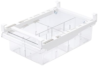 QTTVBTNA -Uittrekbare Koelkastlade – 30,5 x 20 x 9,5 cm – Ruimtebesparende Opberger voor Koelkast en Vriezer