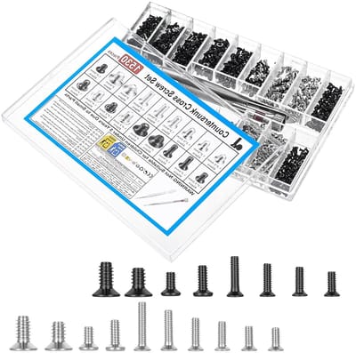 Set van Precisieschroeven voor Brillenreparatie, 1530-Delige Assortiment Mini Zelftappende Schroeven voor Horloges en Telefoons