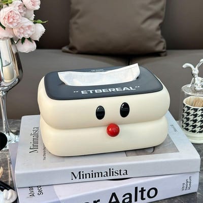 Crème Tissuebox Hoog Uiterlijk Niveau Woonkamer Koffie Bureau Decoratie Huis Creatief Schattig Servet Opbergtools Papieren Doos