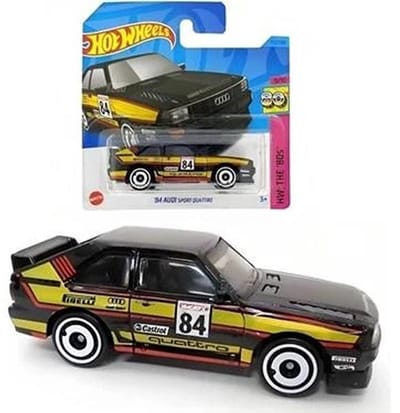 HOT WHEELS '84 AUDI SPORT QUATTRO BLACK 152/250 1:64 HW THE '80s 9/10