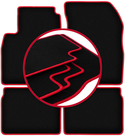 CARLUX-RED automatten voor: Nissan Micra K13 hatchback (2010-2016)