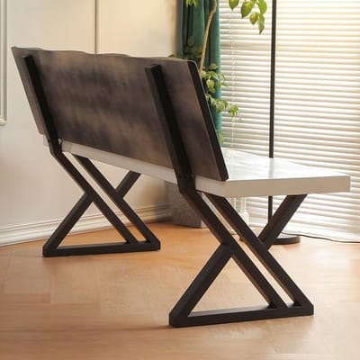 Bankpoten Set - Stoelpoten Driehoek - Doe-het-zelf Project - Met Rugleuningbeugel - 366 cm Hoog - Zwart