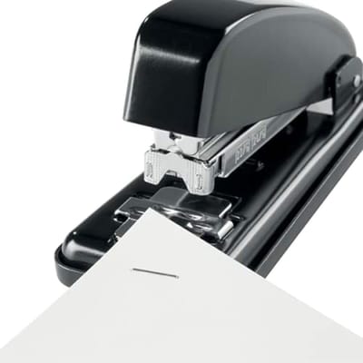 Metalen Nietmachine - Kantoor Nietmachine - Papier Snel Nieten - Robuust Metalen Design - 12.6 x 7.6 cm - Zwart