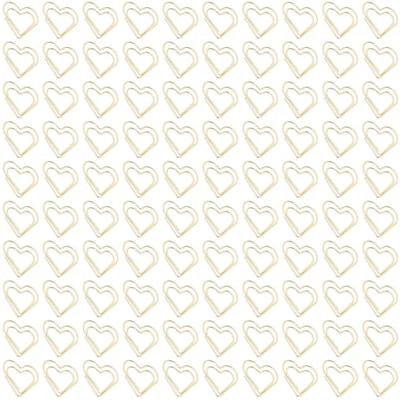 100 stuks Paperclips Draagbaar Schattig Mini Gegalvaniseerd Goud Metalen Paperclips voor Kantoor Thuis Dossier white