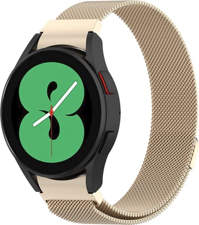 MY PROTECT - Milanees Bandje / Milanese Band - Geschikt Voor Samsung Galaxy Watch 6 / 6 Classic / Galaxy Watch 5 / 5 Pro & Watch 5 / Galaxy Watch 4/ 4 Classic - Champagne