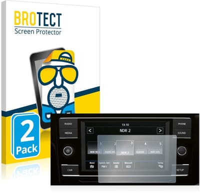 BROTECT - Screenprotector voor Volkswagen T6.1 California 2021 Composition Colour 6.5" - Folie Beschermfolie matte 2 Stuks