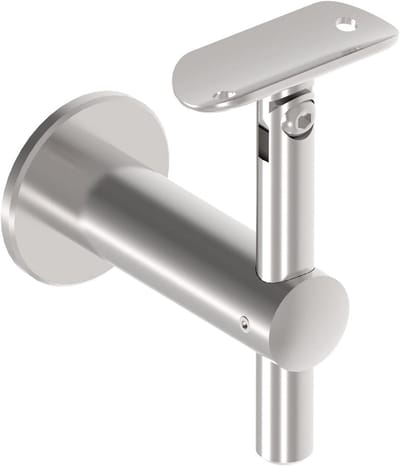 Leuninghouder Roestvrij Staal - Wandbeugel - Veilige Steun - In Hoogte Verstelbaar - 424 mm - Zilver