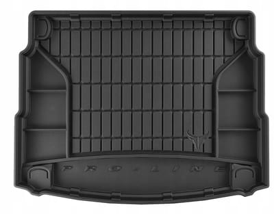 Rubber Kofferbakmat met Organizer Functie – Geschikt voor HYUNDAI i30 III Hatchback vanaf 2017 – TPE Rubber – Anti-slip – Hoge Rand 5 cm – Onderste Laadvloer