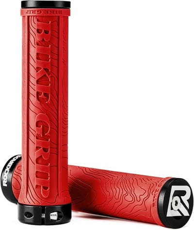 Fietsstuurgrepen - Handvatten - Veilig Fietsen - Antislip Rubber - 22mm Diameter - Rood