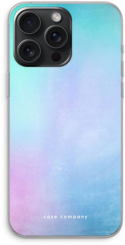 Case Company® - Hoesje geschikt voor iPhone 15 Pro Max hoesje - Mist pastel - Soft Cover Telefoonhoesje - Bescherming aan alle Kanten en Schermrand