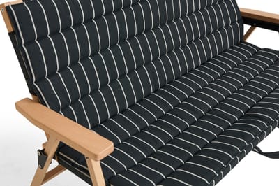 HAY Buitenmarkt bank zitkussen - HAYMarketBlackbeigestripe