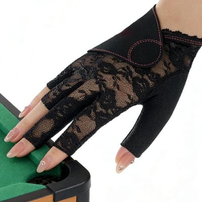 Biljarthandschoen Linkshandig - Poolhandschoen Dames - Precisie Spelen - Kant Textuur Ontwerp - One Size - Roze