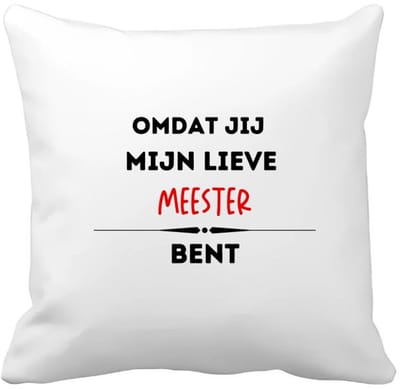 Akyol - omdat jij mijn lieve meester bent Kussen hoes - Meester - de liefste meester - verjaardag - cadeautje voor meester - kado - geschenk - 40 bij 40 cm